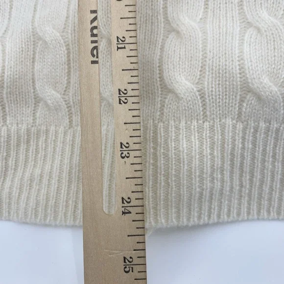 NEW Polo Ralph Lauren Sweater Womens Small Cream Cardigan Cashmere Open Front